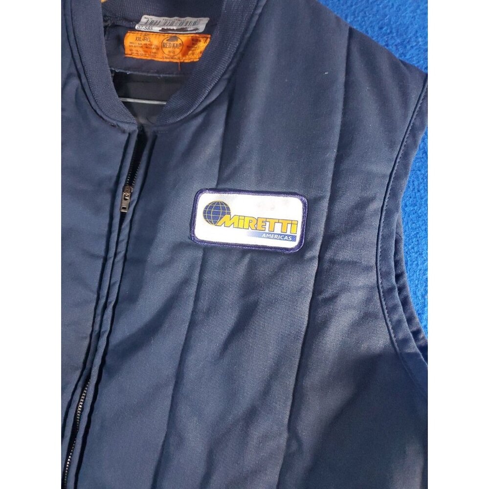 Red Kap Vest Men's XXL Blue Insulated Work Mechanic Full Zip Uniform Mieretti - Picture 9 of 11